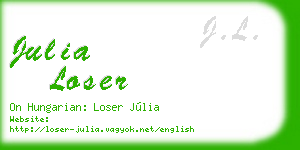 julia loser business card
